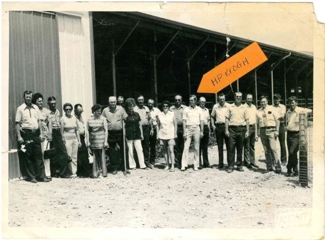 Image showcasing their old staf in 1967 featuring the original owner