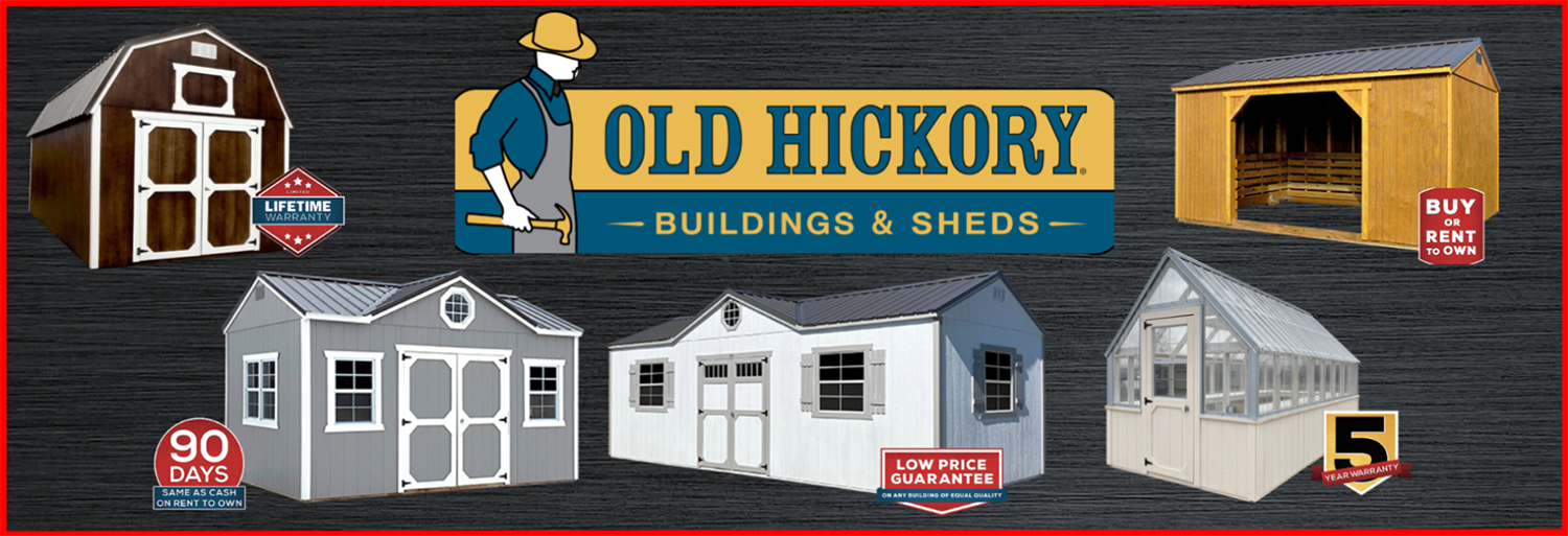 Old Hickory slide featuring their specialized sheds